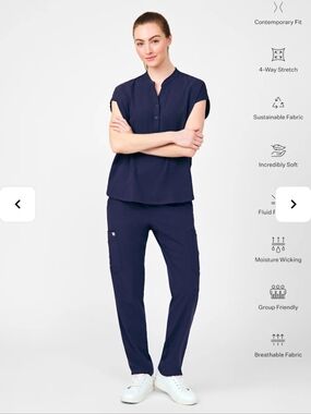 NWT Beyond Scrubs Dolman Top And Straight Taper Pants- Small